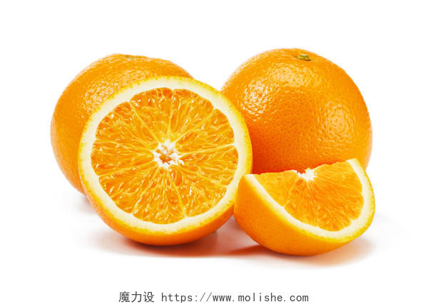 白底水果橙子切开橙子几个橙子新鲜水果美味水果